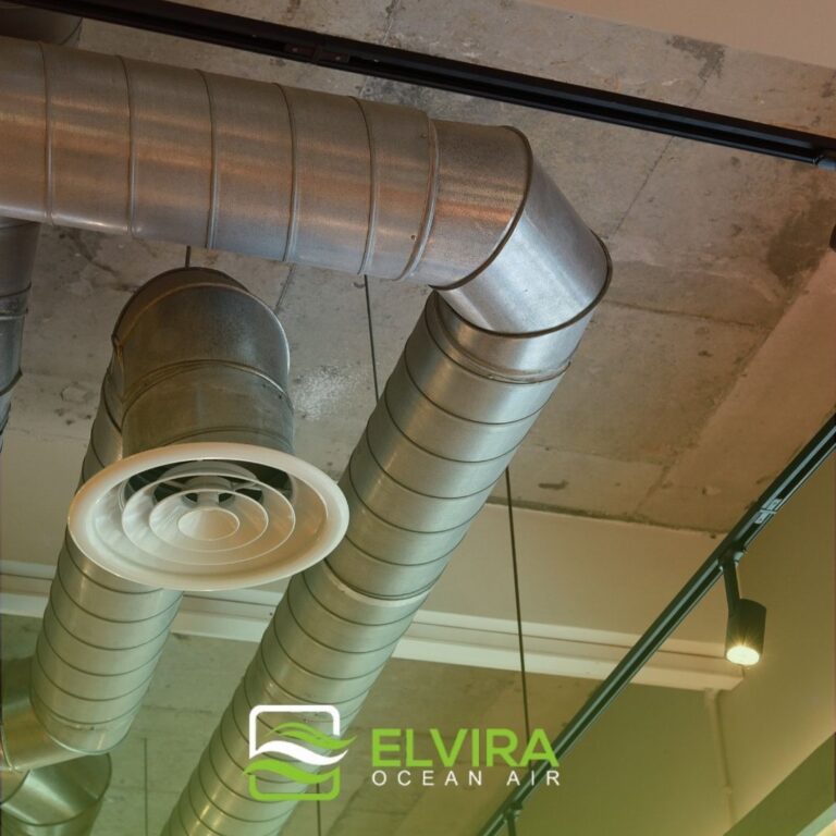 Ductwork above a ceiling